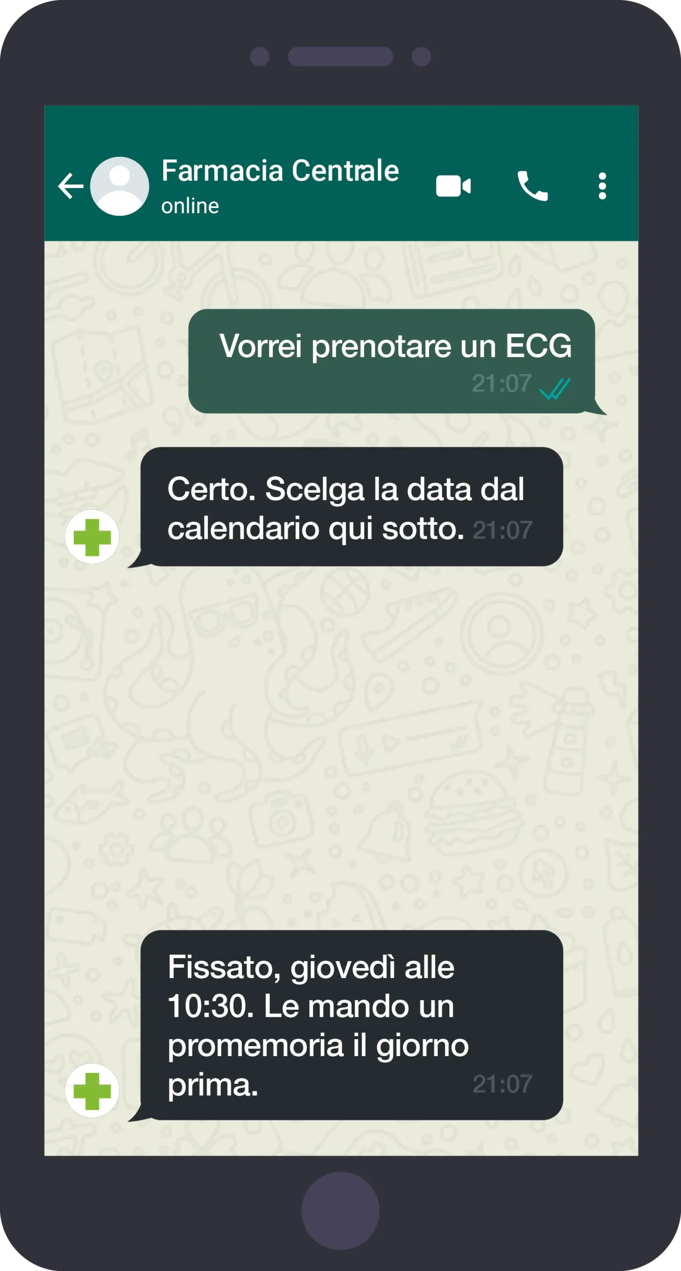 Vera è l'assistente whatsapp per farmacie e farmacisti che gestisce disponibilità prodotti e prenotazioni servizi